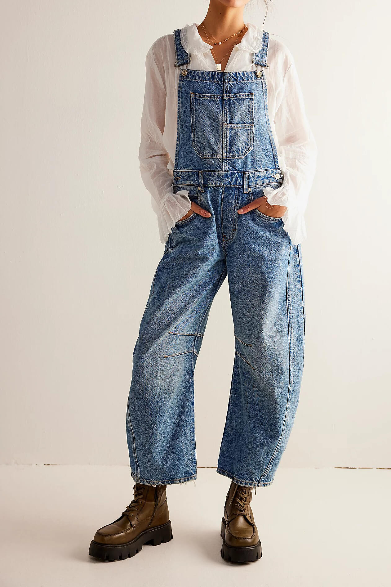 Free People Good luck overall in ultra light beam