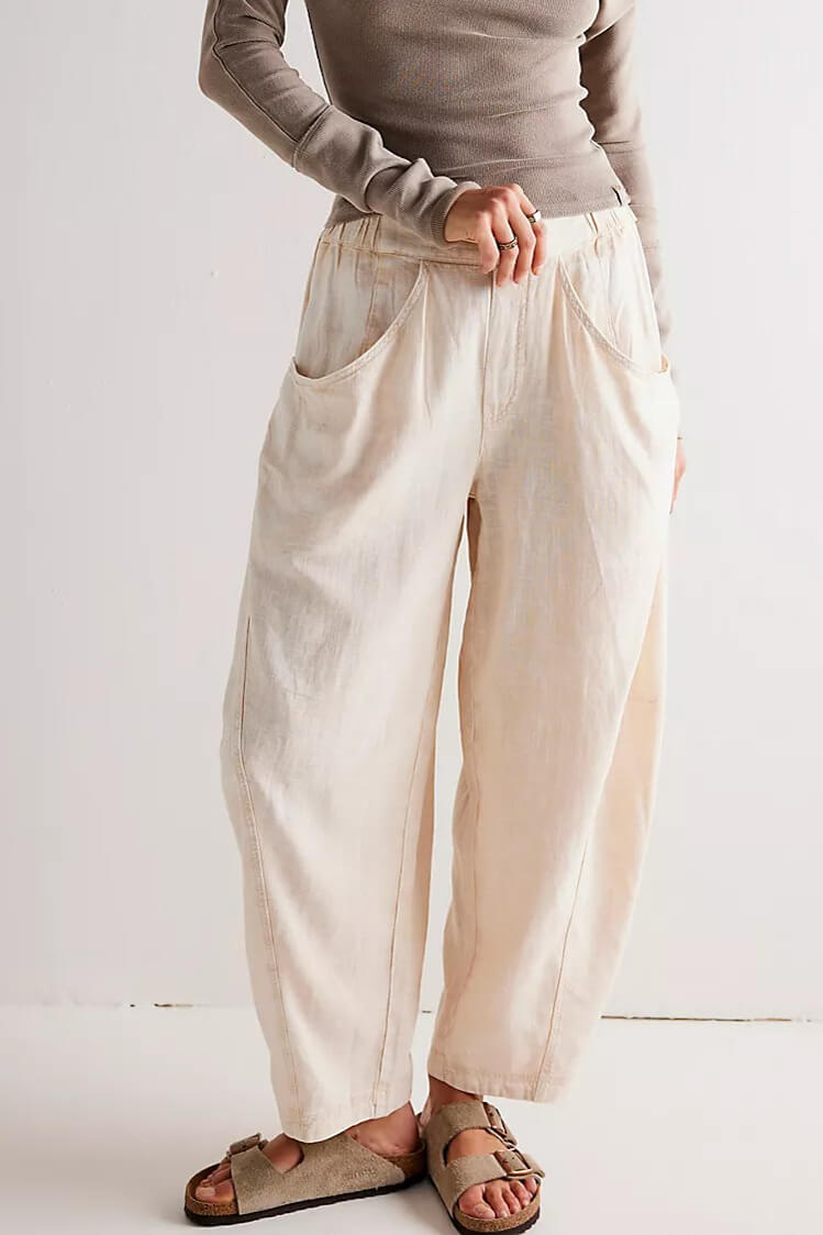 Free People high road pull on barrel pants in birch
