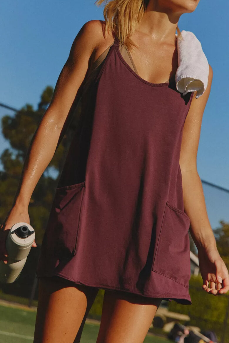 Free People Hot Shot Mini in black cherry