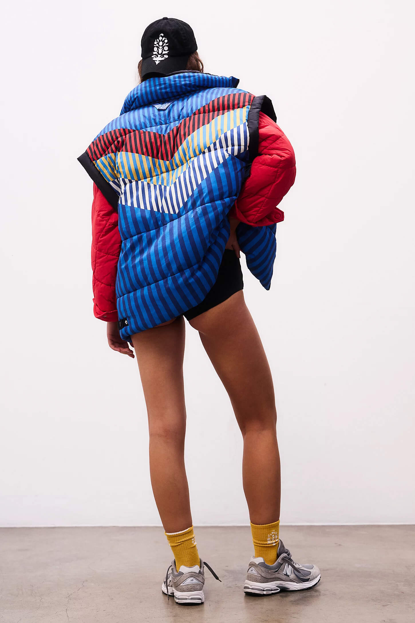 Free People In A Bubble Vest chevron camper blue