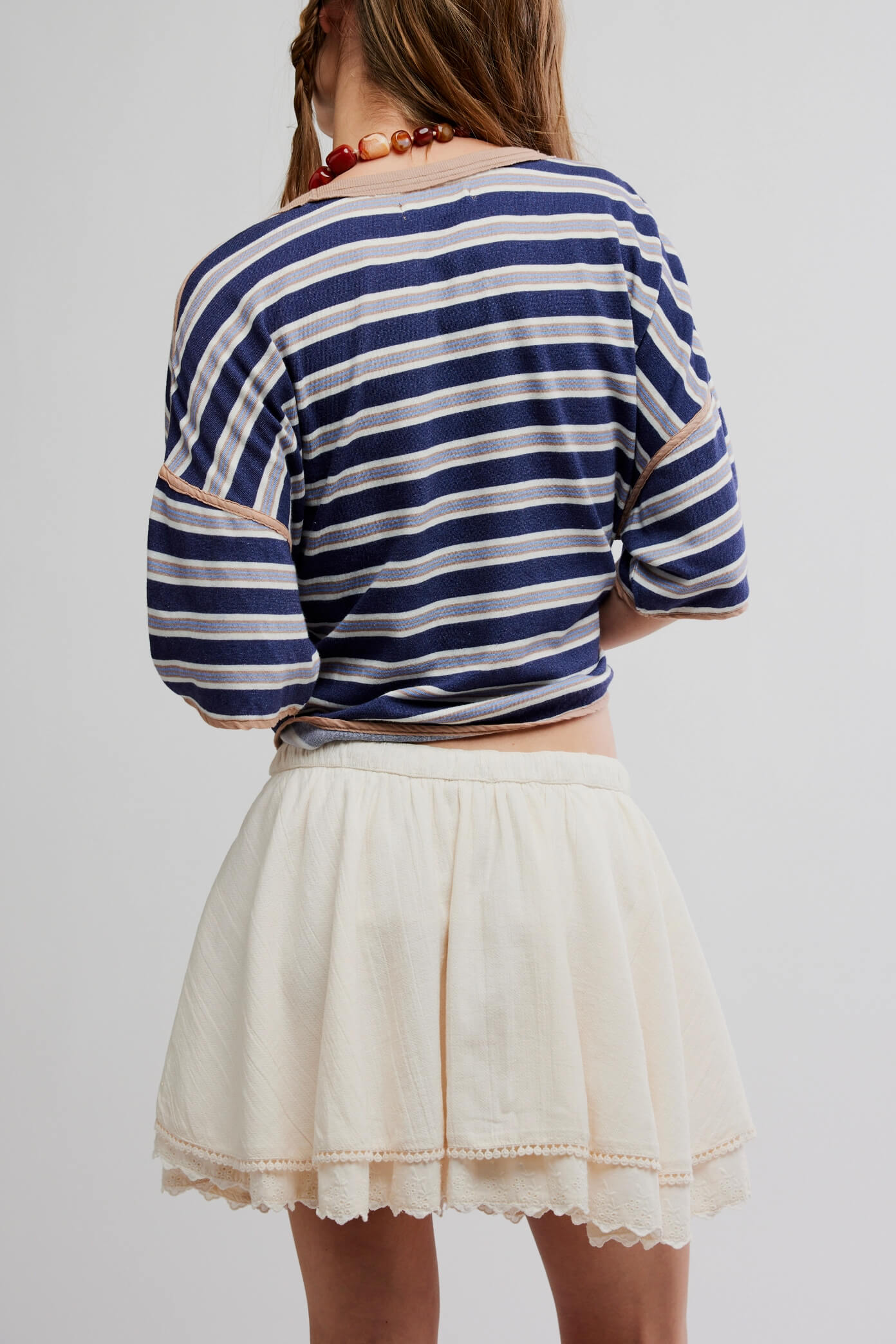 Free People Lady Tulip Mini Skirt in tea