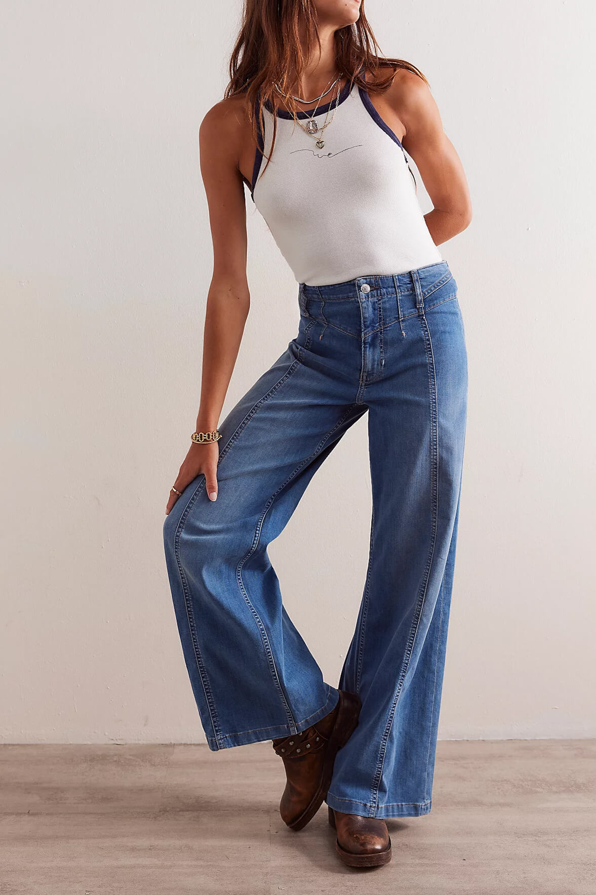 Free People Libre wide leg in goodie goodie