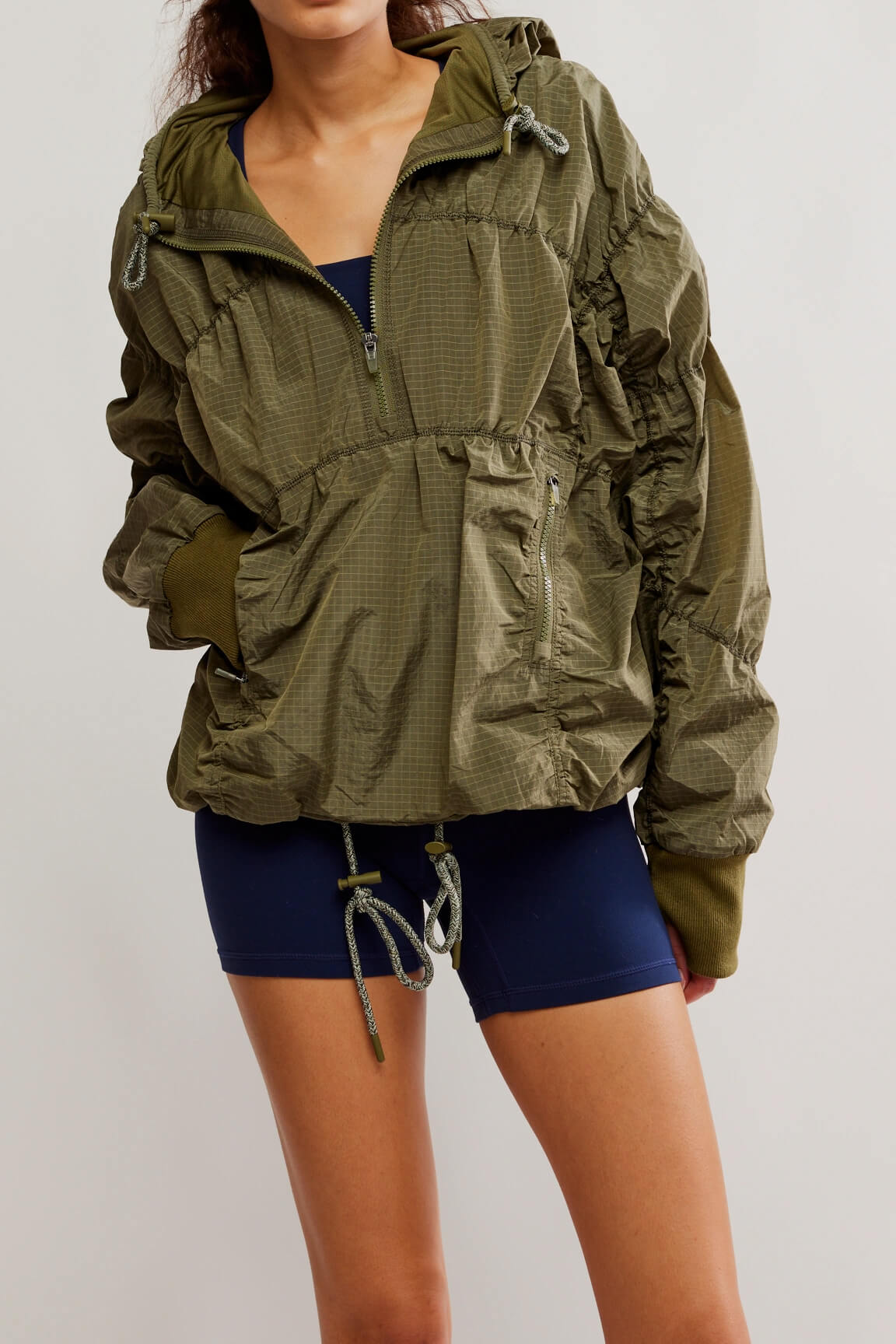 Free People light packer hike pullover in seagrass
