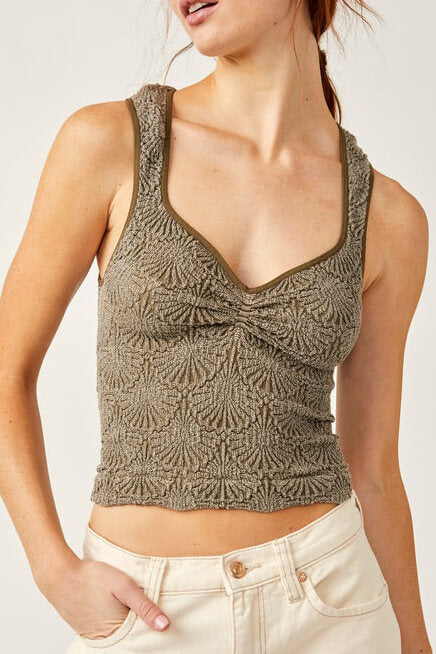 Free People love letter sweetheart cami in stingray