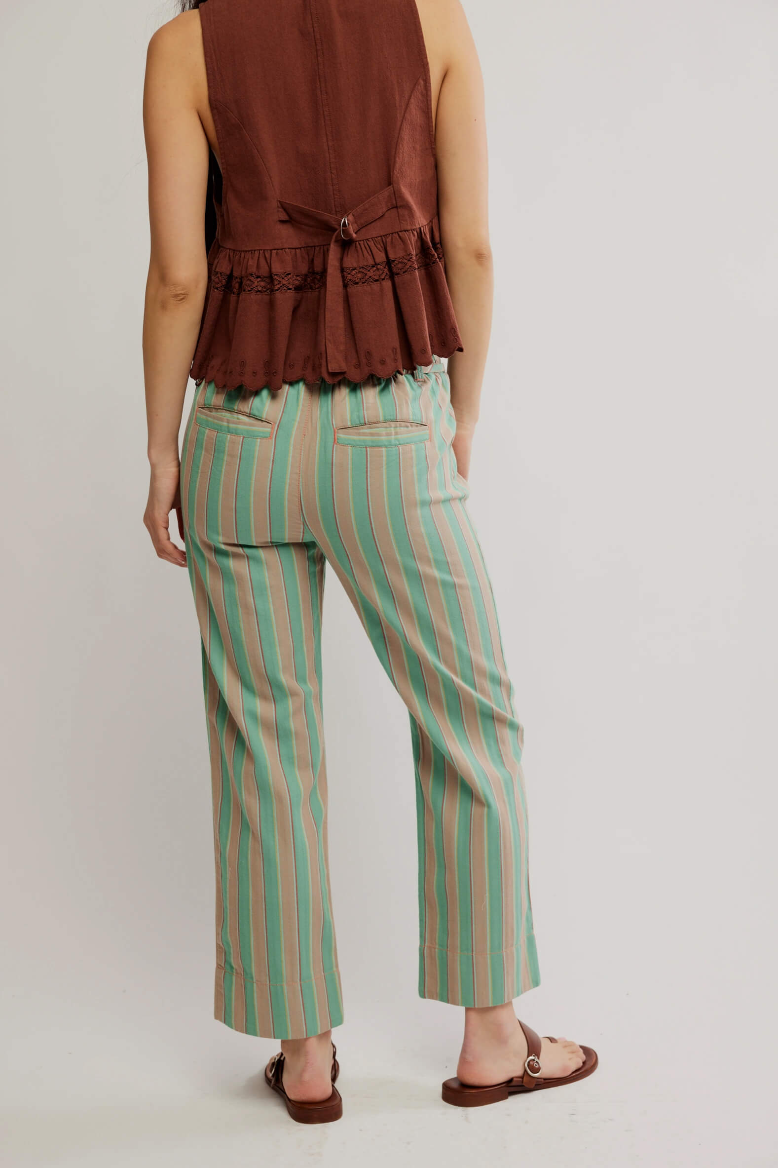 Free People Marielle Pull On Pants in ginger combo