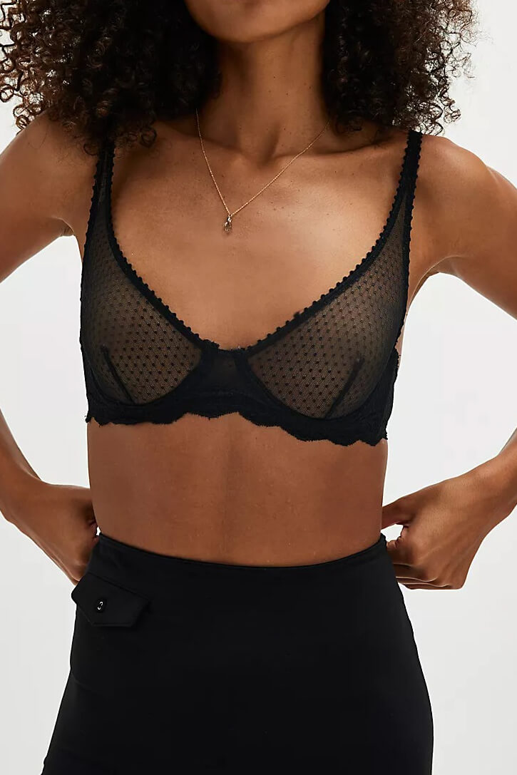 Free People mid week underwire bra in black