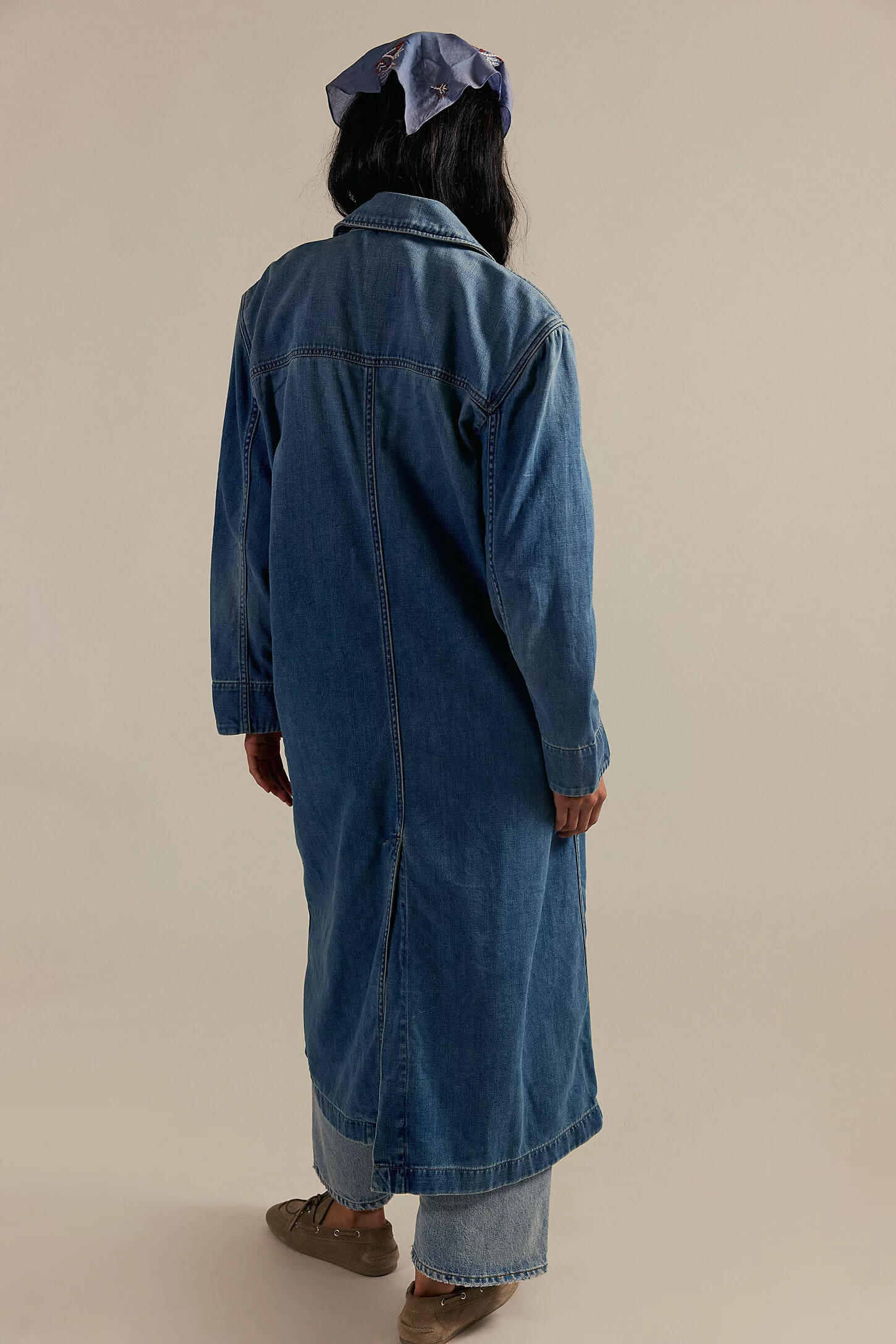 Free People Monique Indigo Duster in sunlight blue