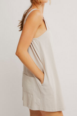 Free People Nichola romper in pumice stone