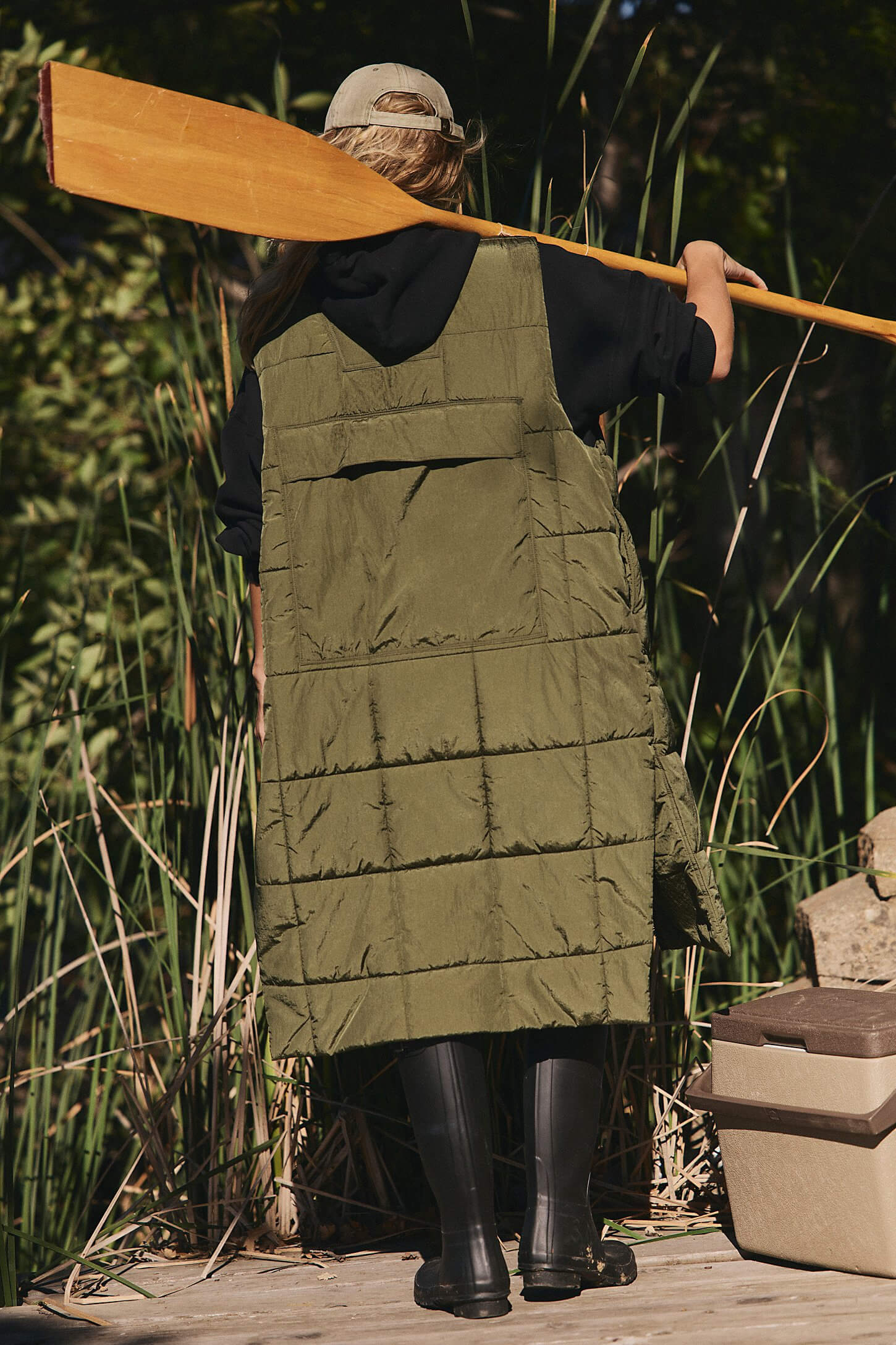 Free People On The Move Packable Vest in seagrass