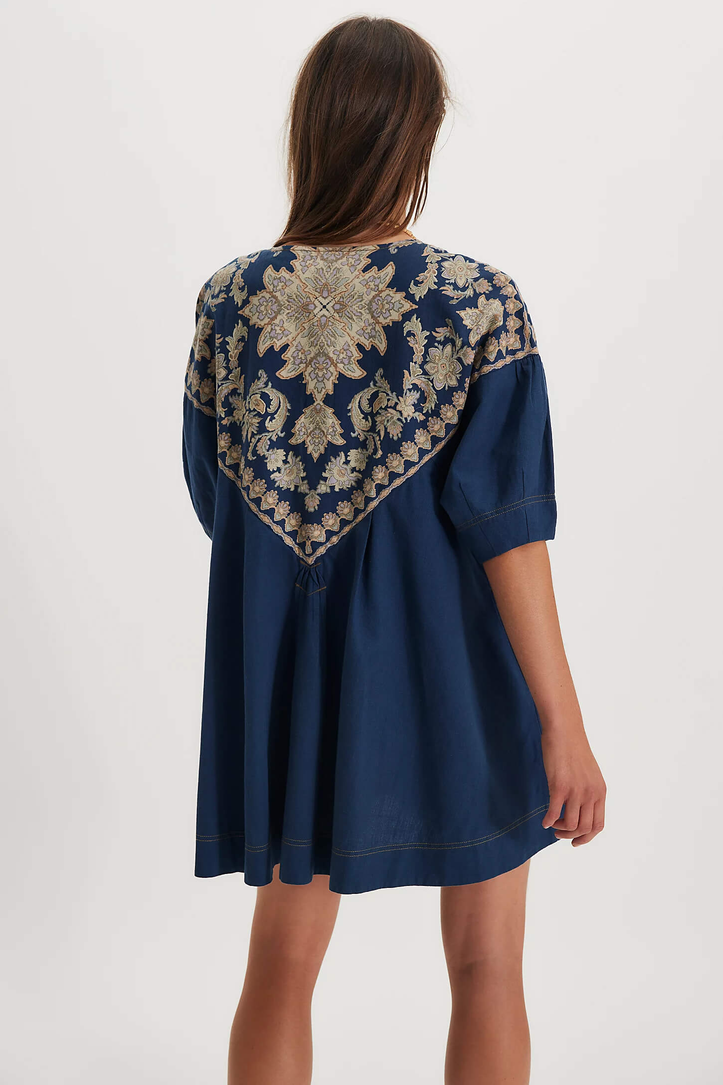 Free People Orson Mini Dress in indigo