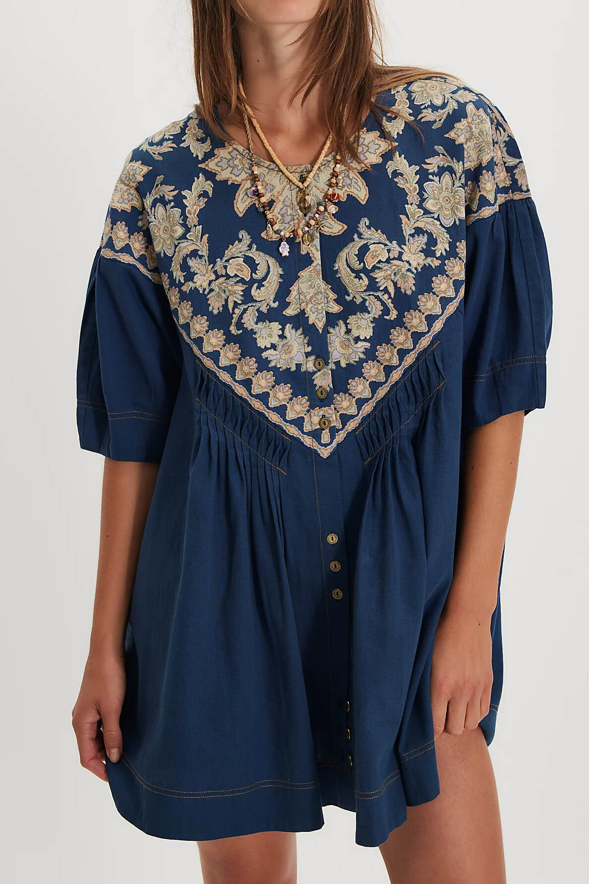 Free People Orson Mini Dress in indigo