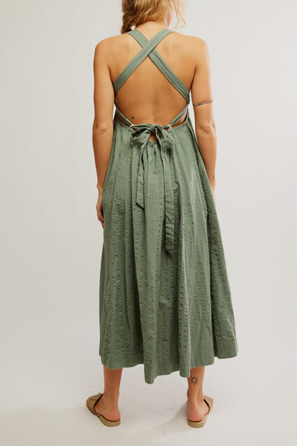 Free People poppy midi in lily pad