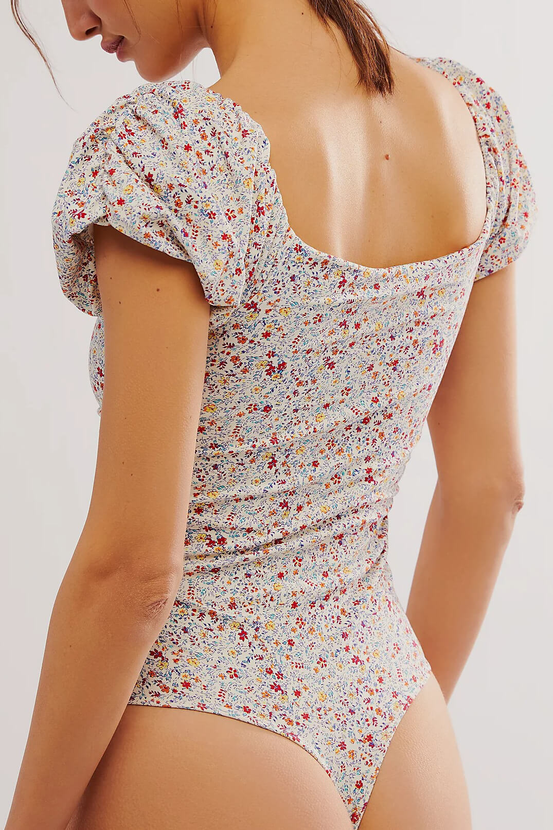 Free People printed bella bodysuit in floral combo