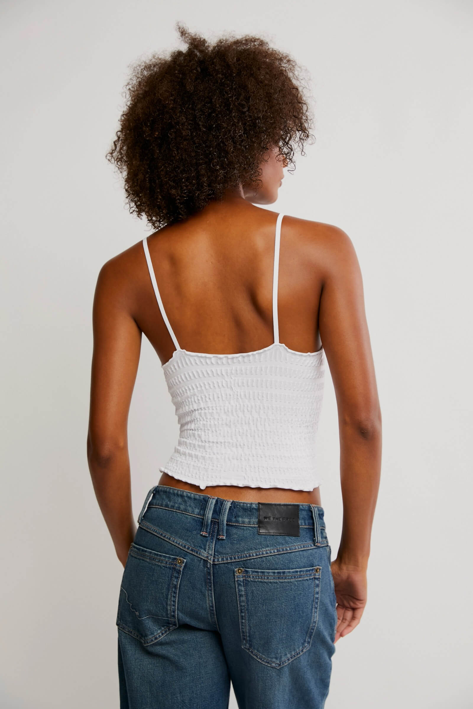 Free People pucker up seamless cami in ivory