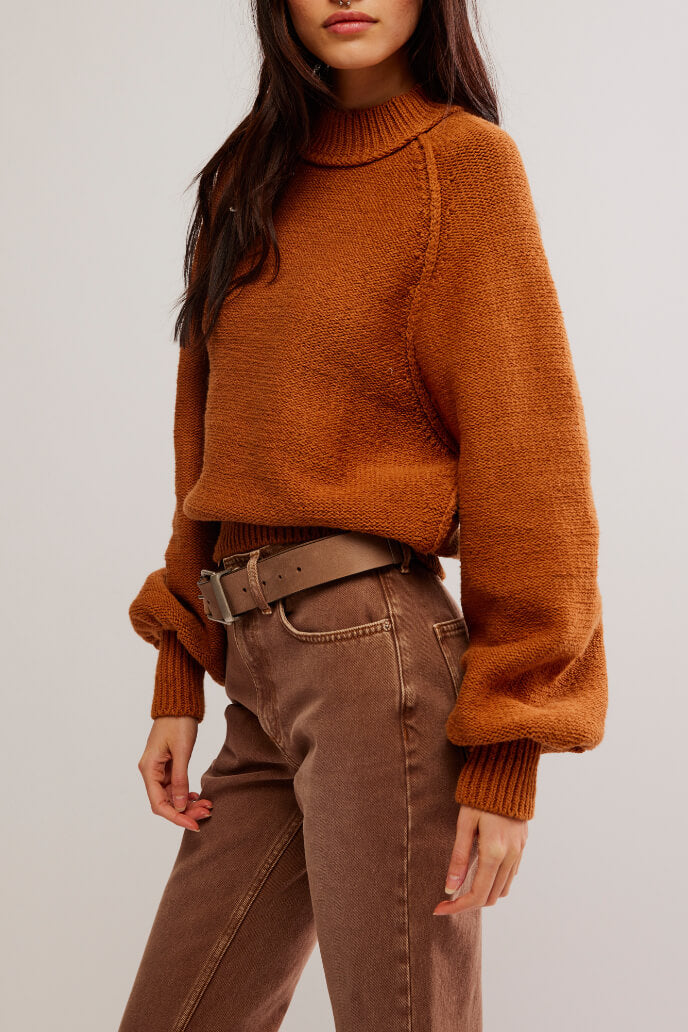 Free People Riley pullover in meerkat