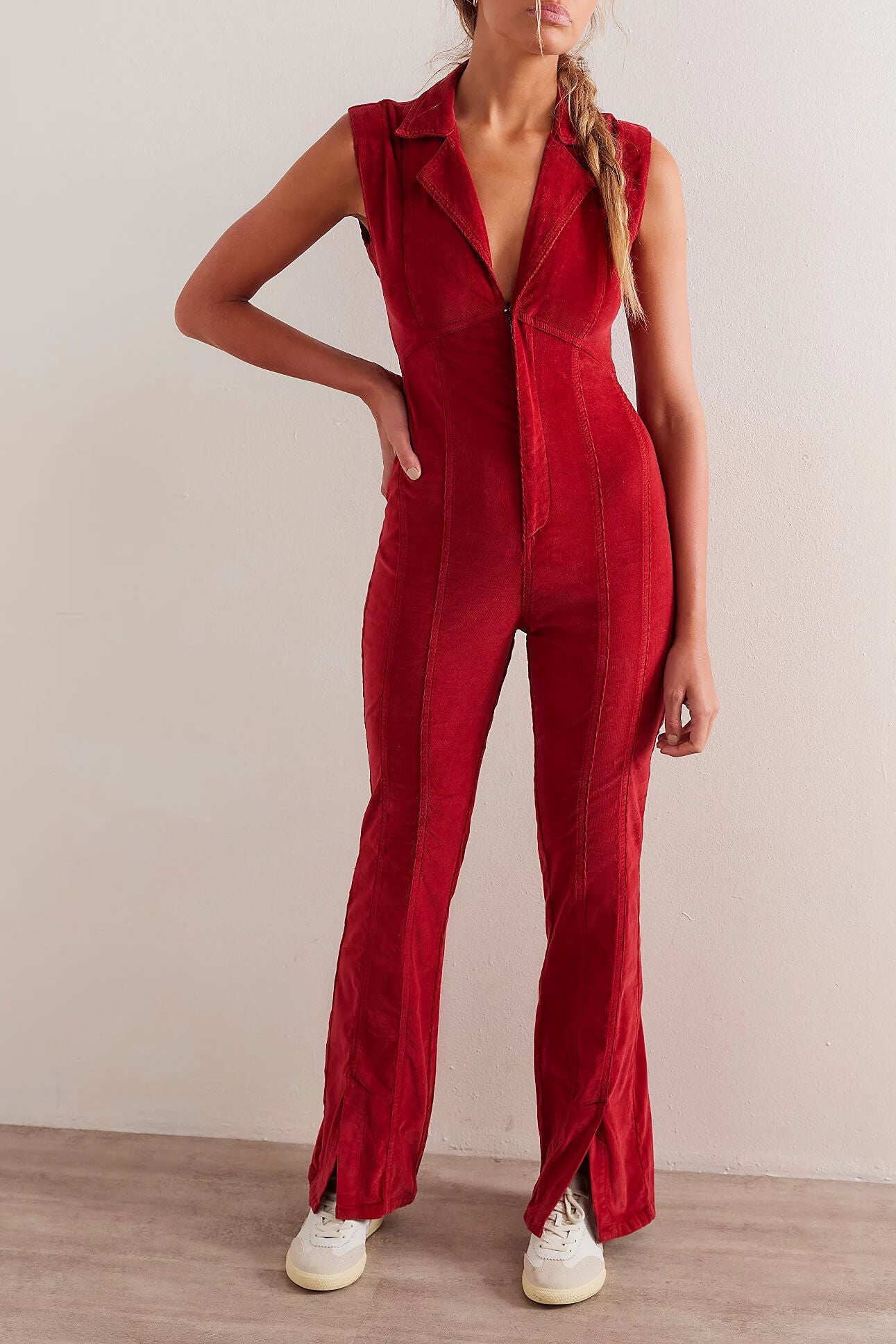 Free People Ring The Alarm One Piece in haute red