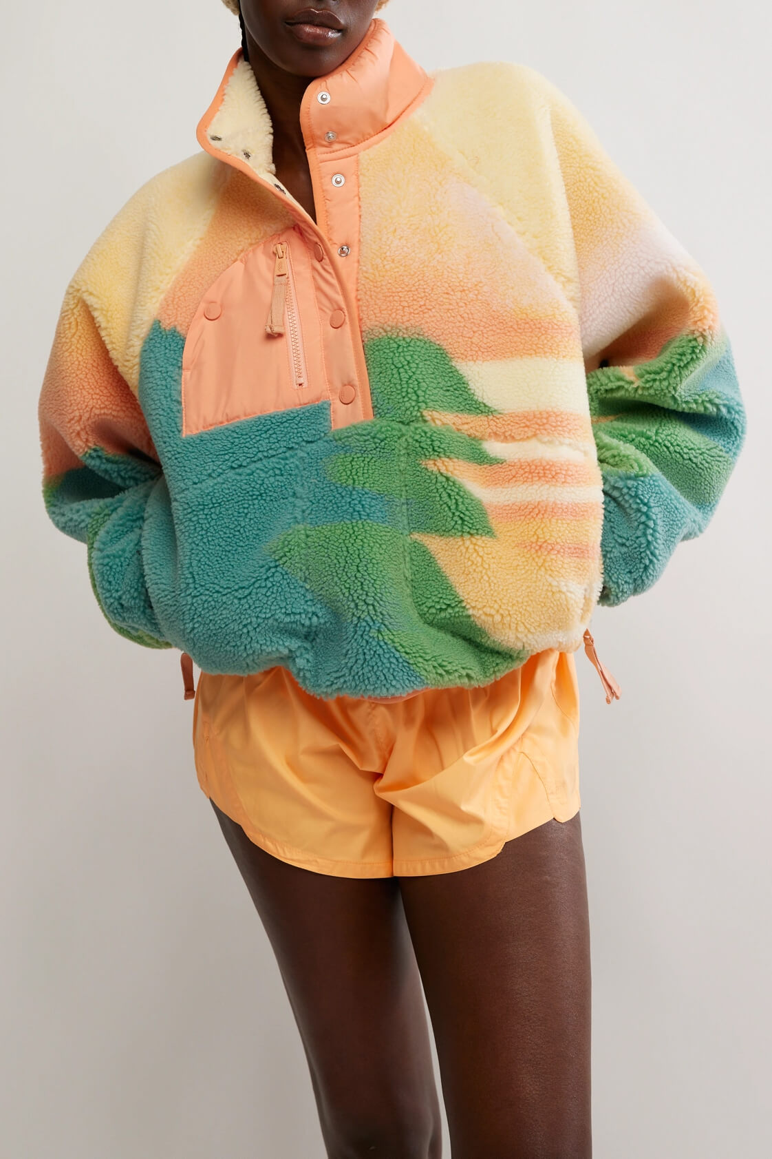 Free People Rocky Ridge Pullover in sunfaded horizon combo