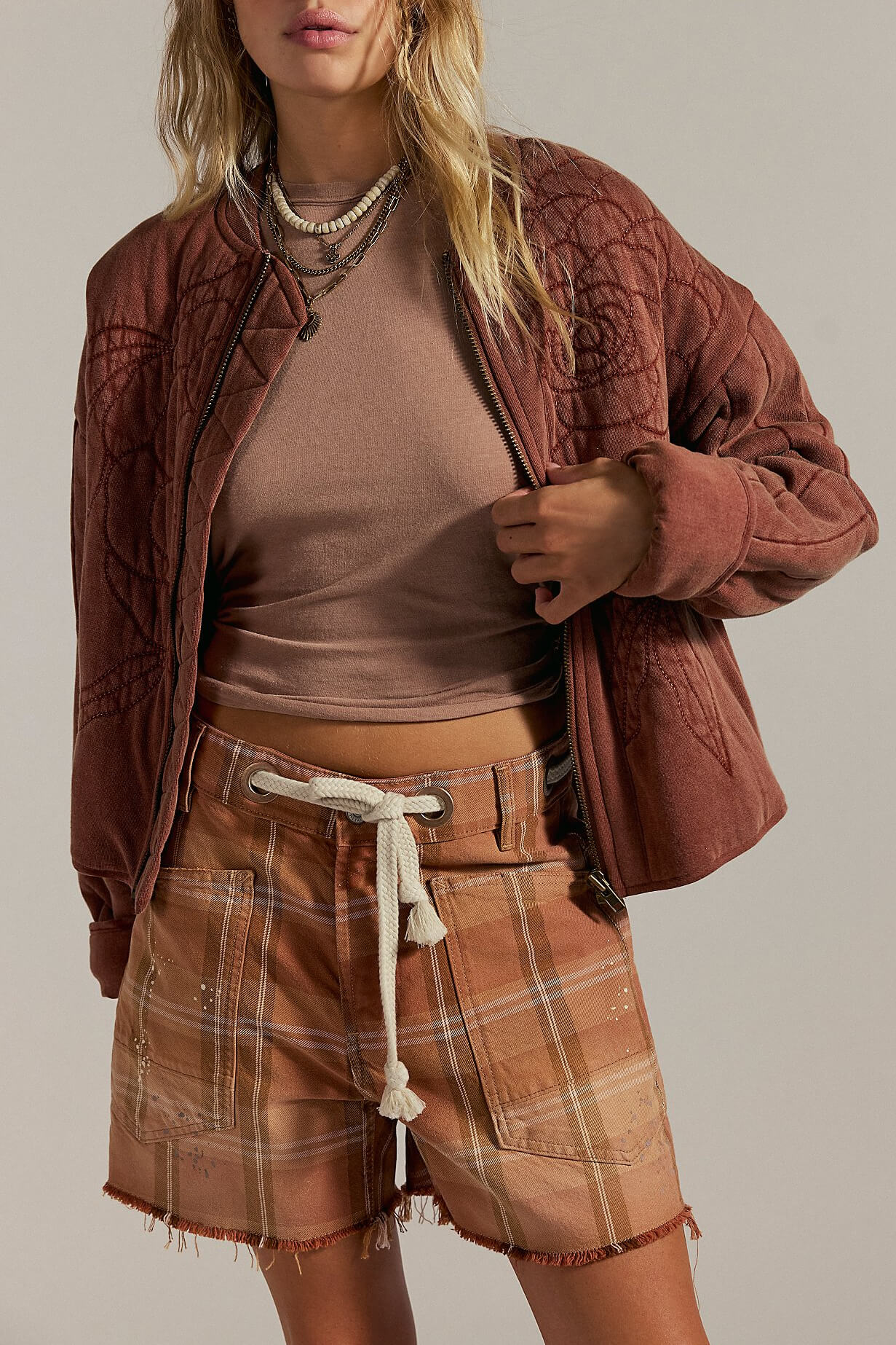 Free People Rose Sweatshirt in cinnamon stick