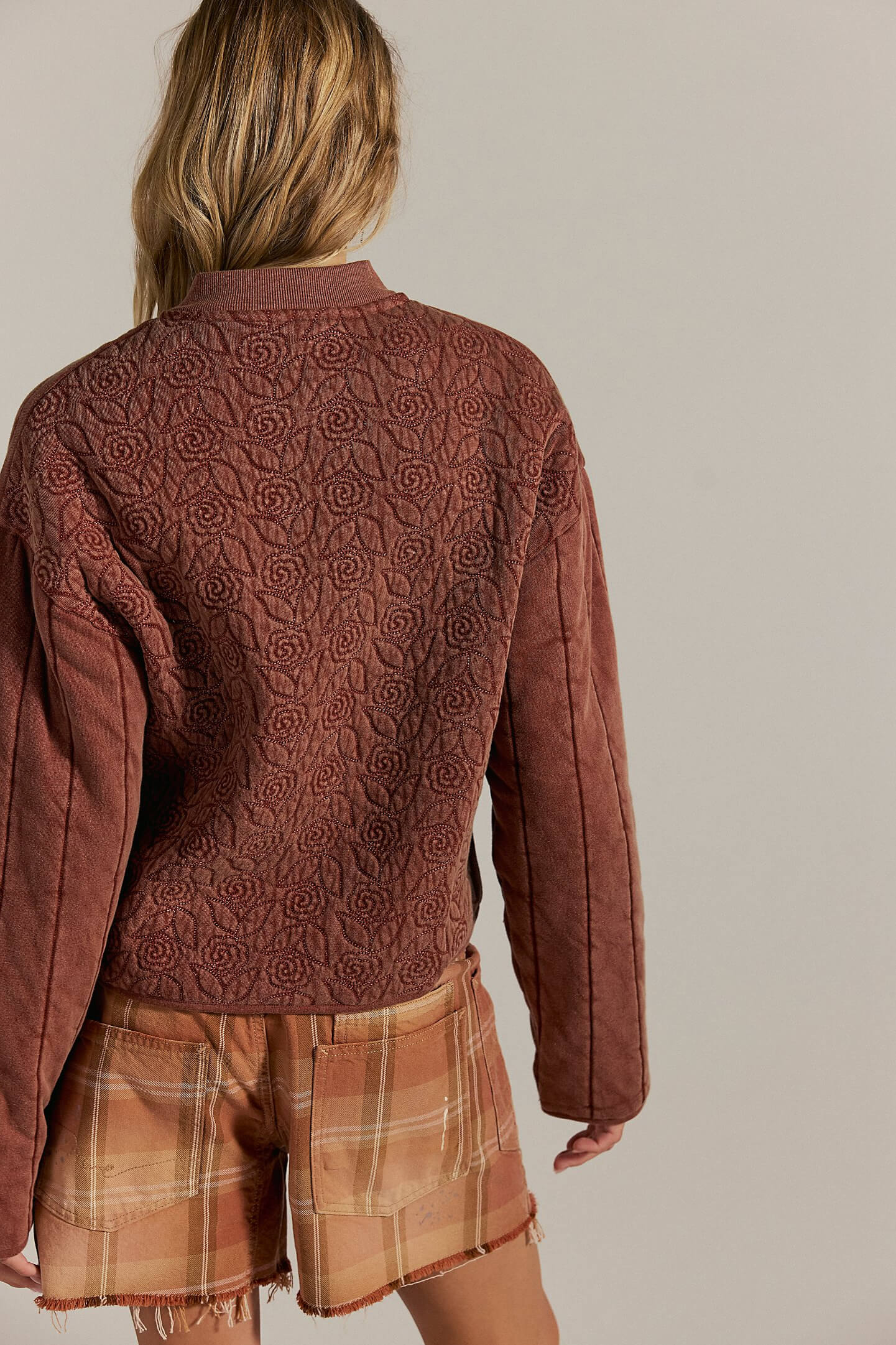 Free People Rose Sweatshirt in cinnamon stick
