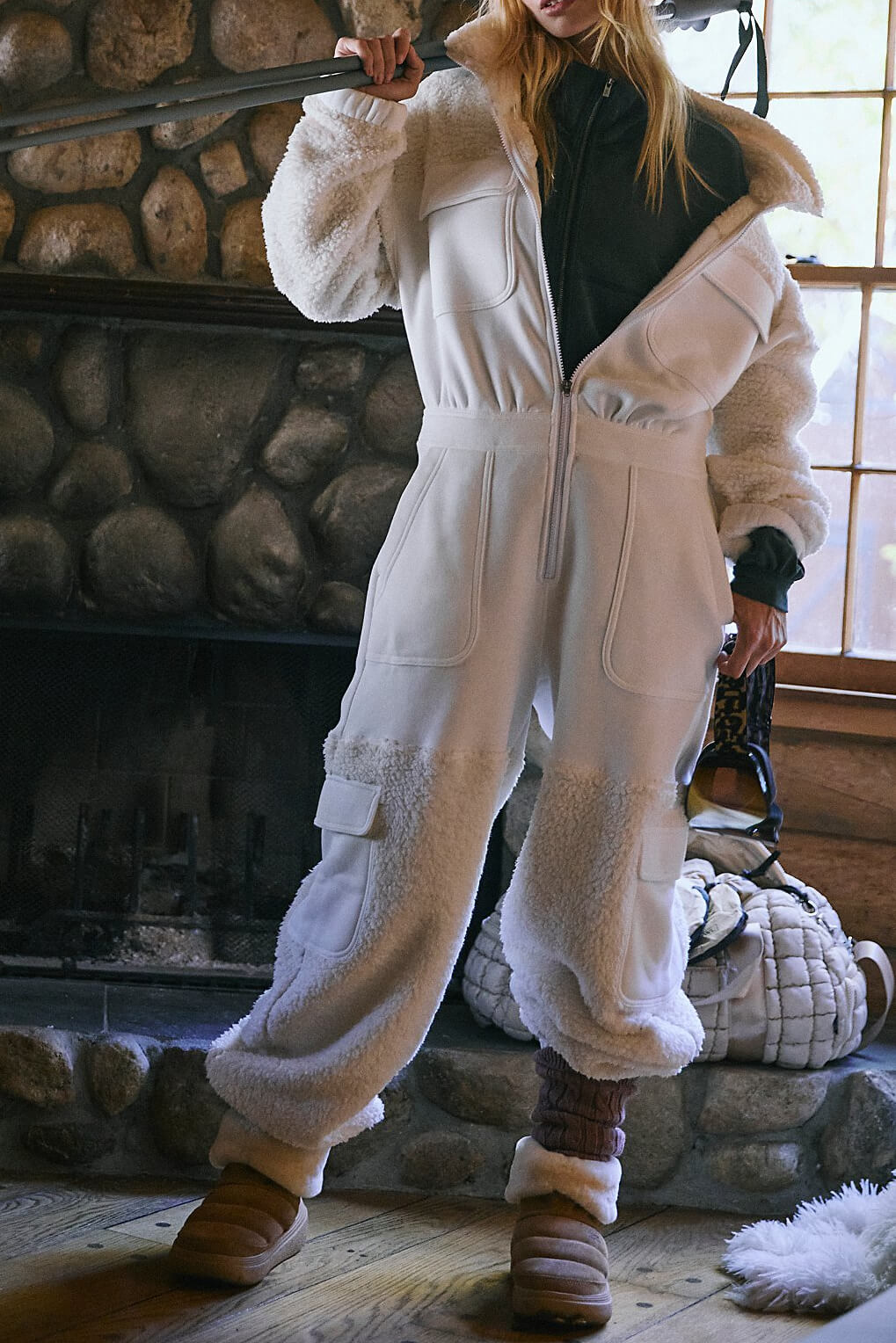 Free People Salopette Coverall in ivory