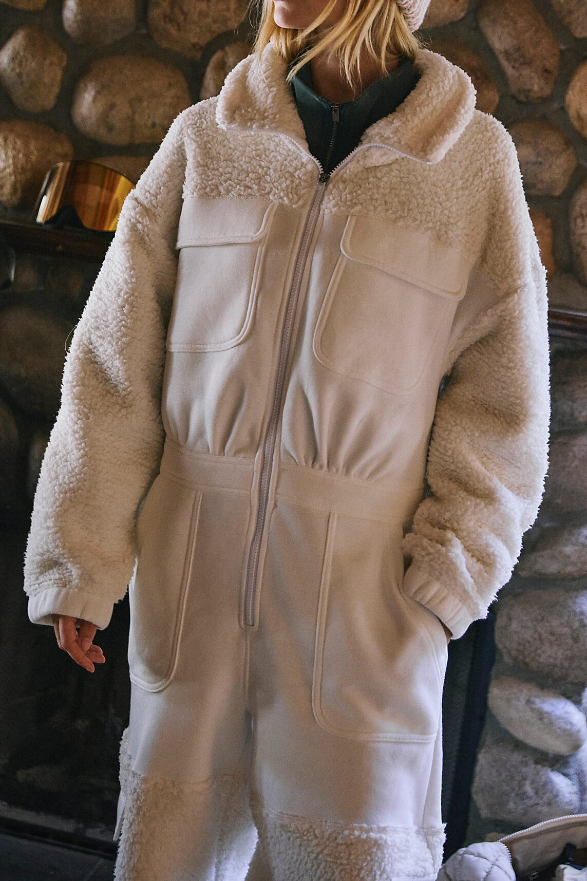 Free People Salopette Coverall in ivory