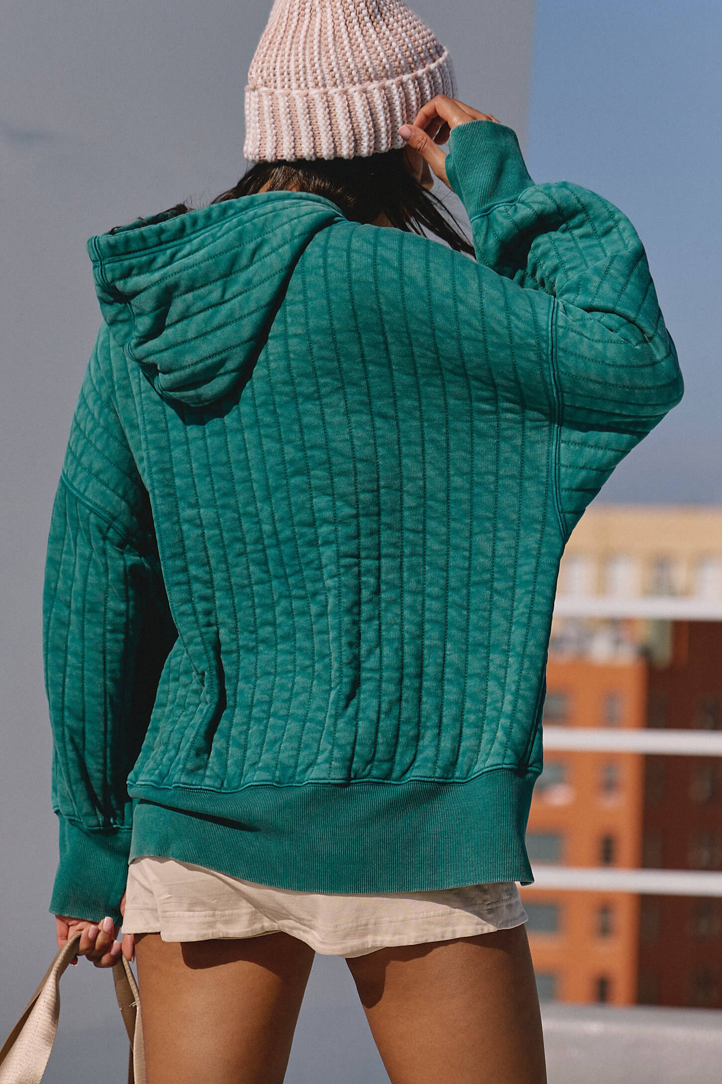 Sprint to The Finish Quilted Hoodie