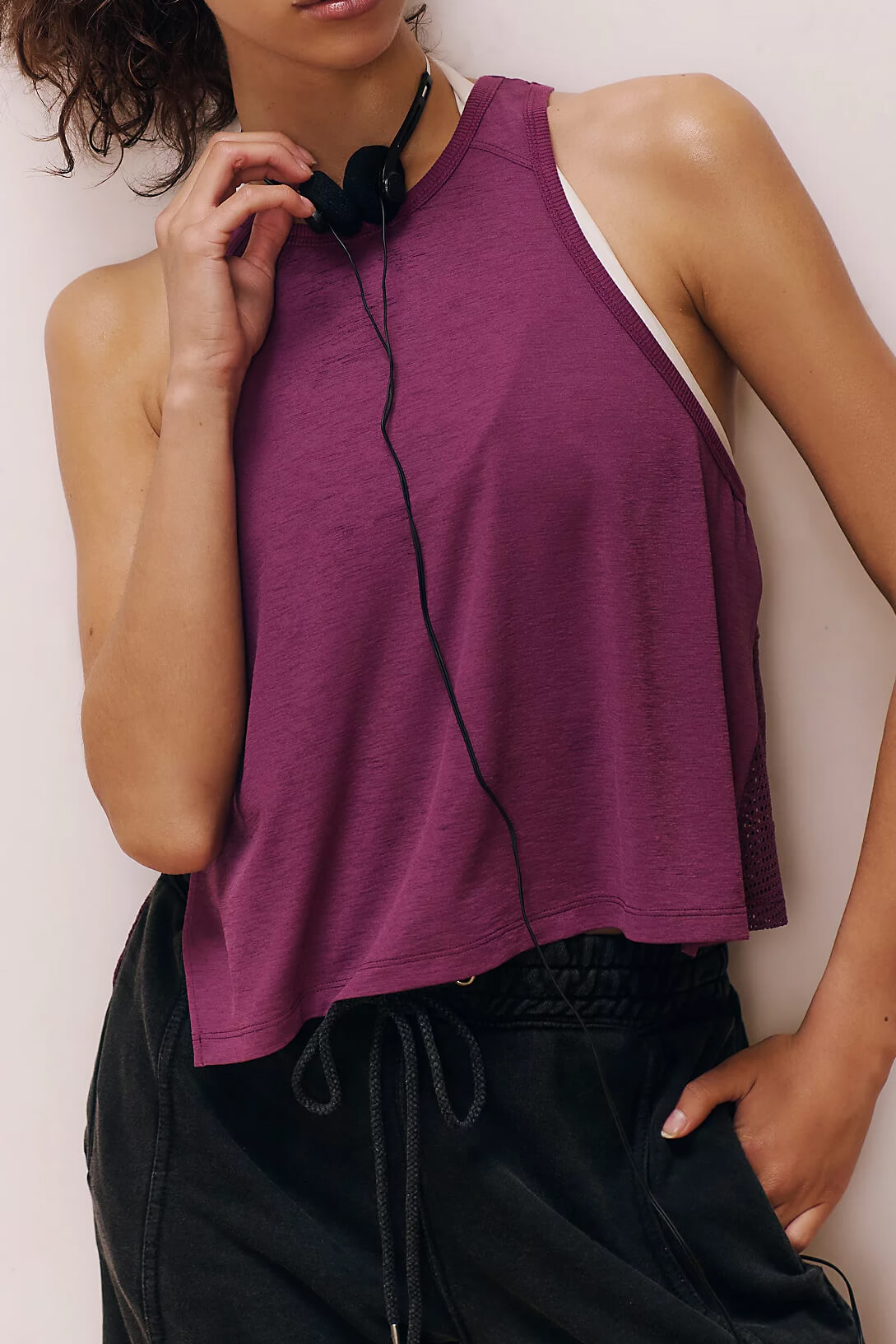 Free People tempo flash tank in deep mulberry