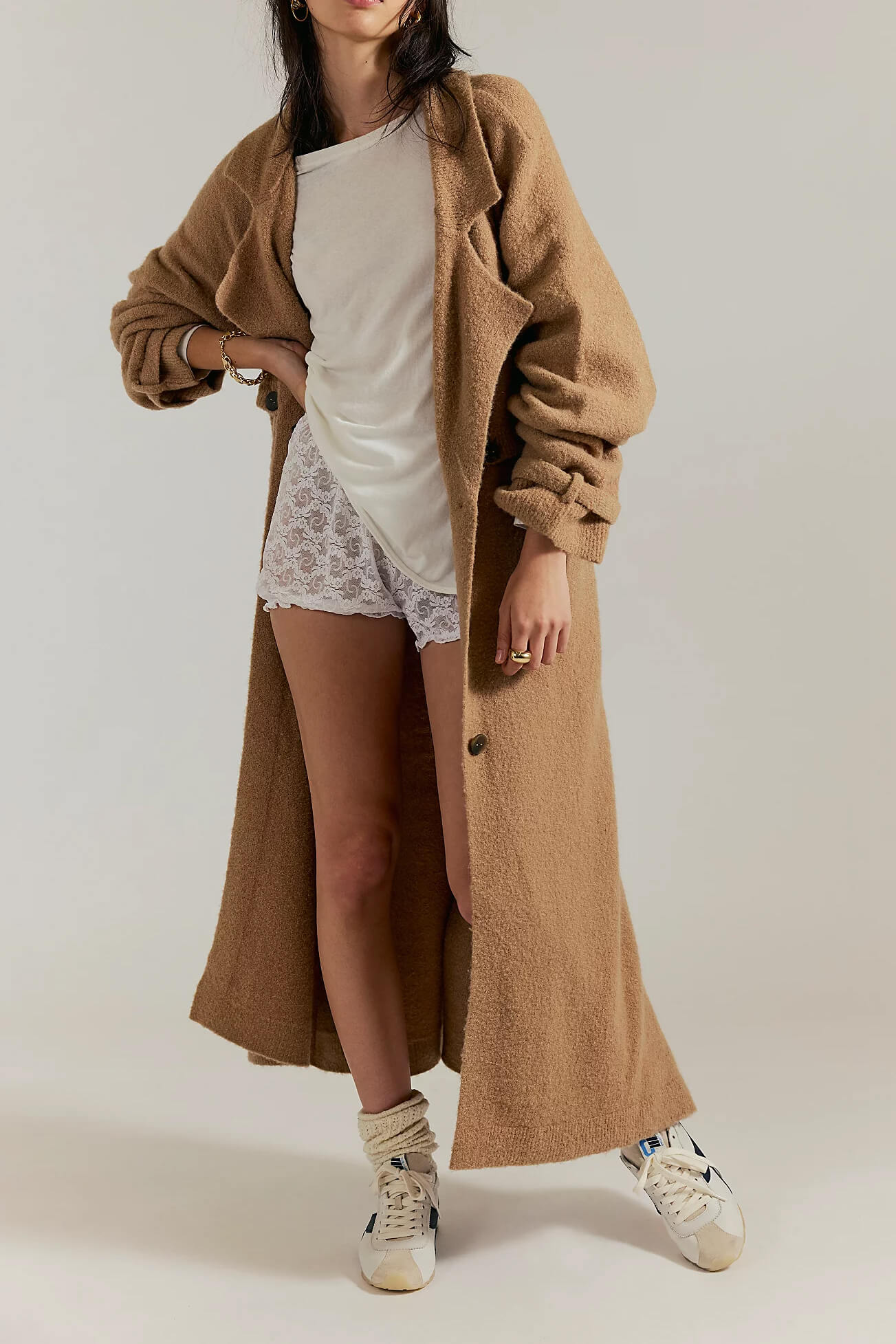Trespass Trench by Free People in morning sand