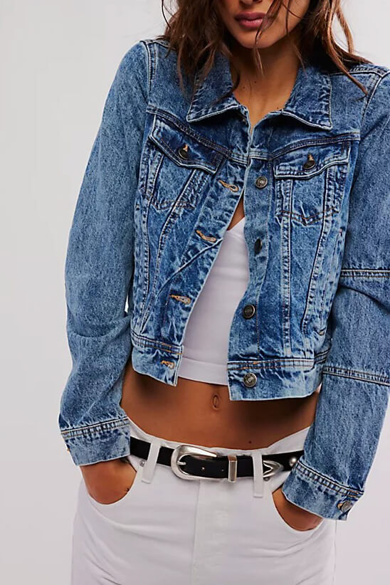 Free People rumors denim jacket in indigo