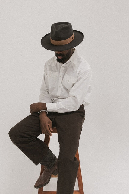 Gigi Pip Echo Park Fedora in dark earth