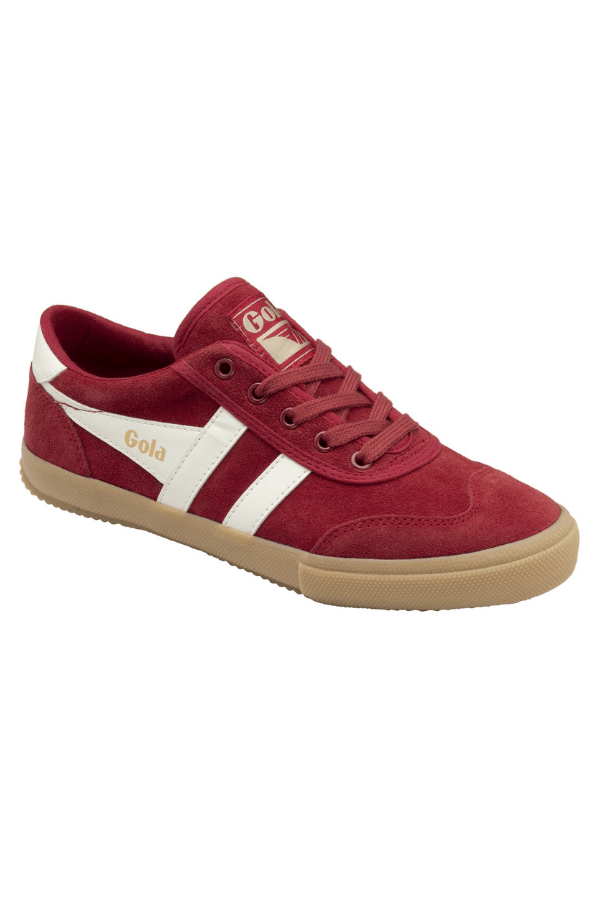 Gola Badminton shoe in red off white and gum