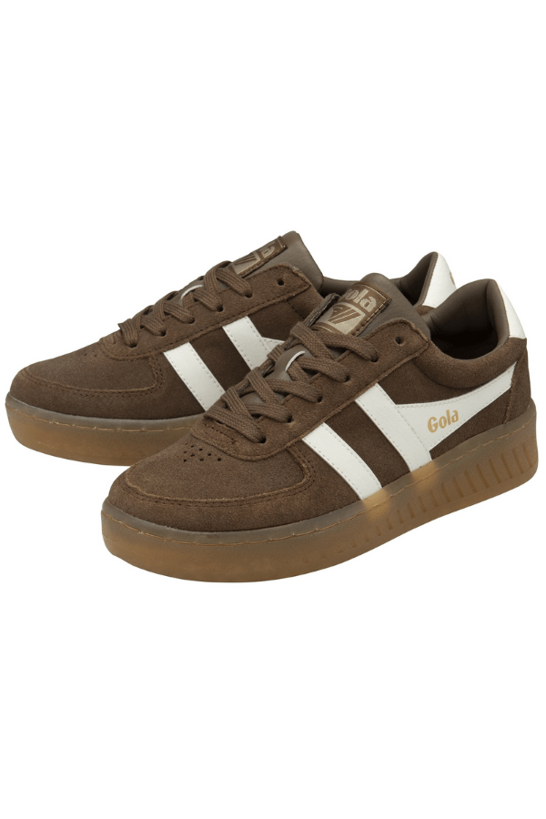 Gola Grandslam Shoe in otter off white and gum