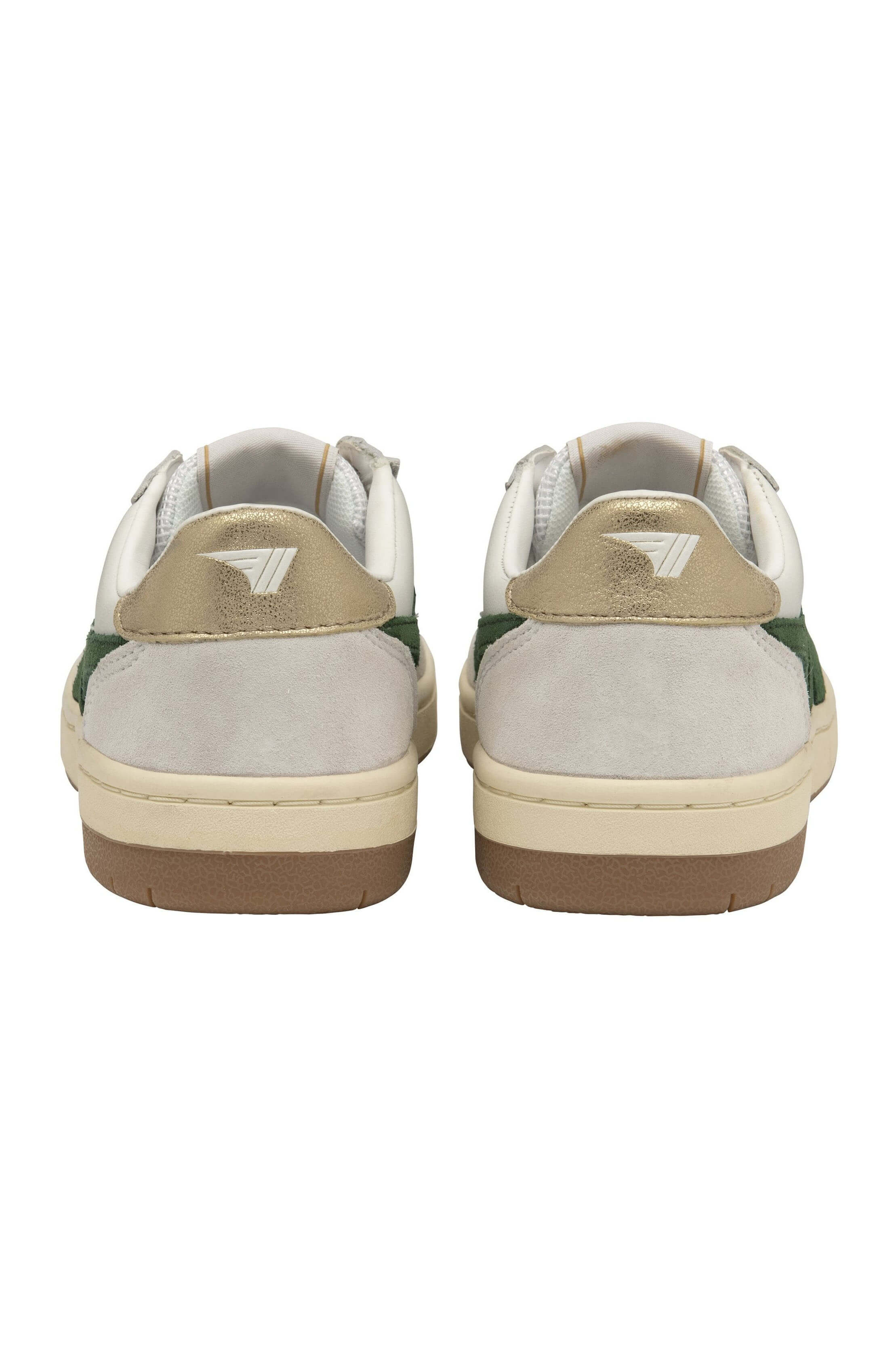 Gola hawk shoe in white dark green and gold