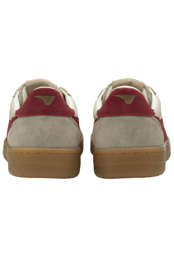 Gola Hawk '83 Shoes in off white, bone, deep red