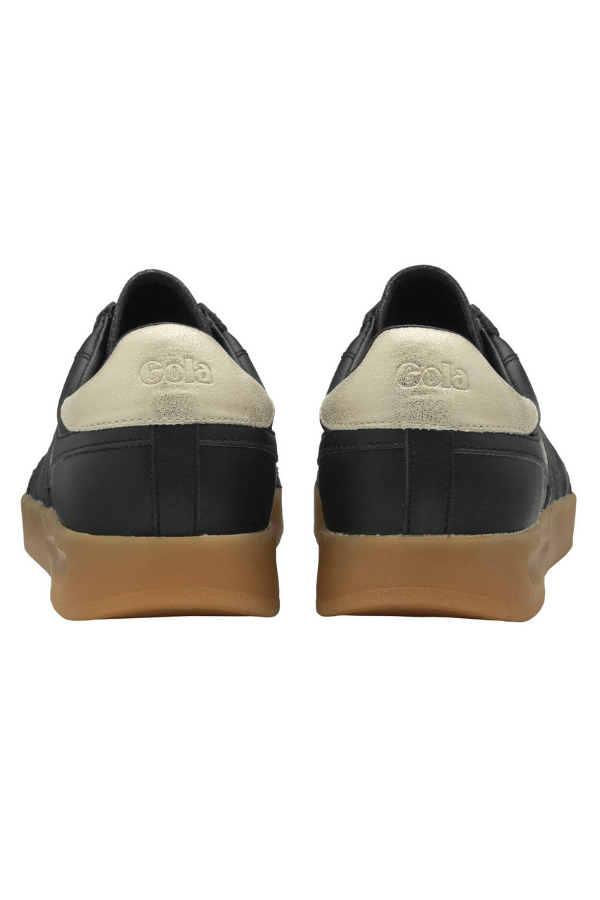 Gola Stadia shoe in black gold gum