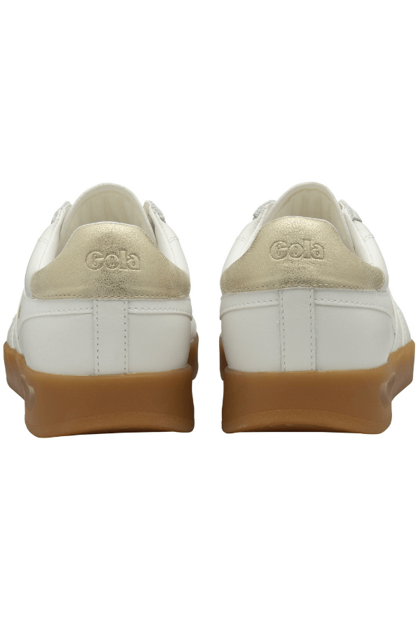 Gola Stadia Shoe in white gold and gum