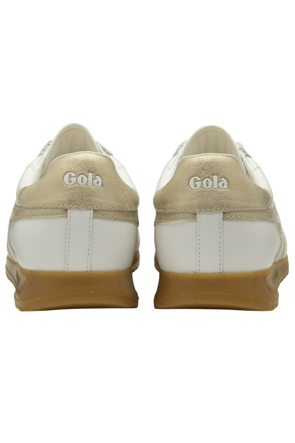 Gola Stadium Sneaker in white and gold