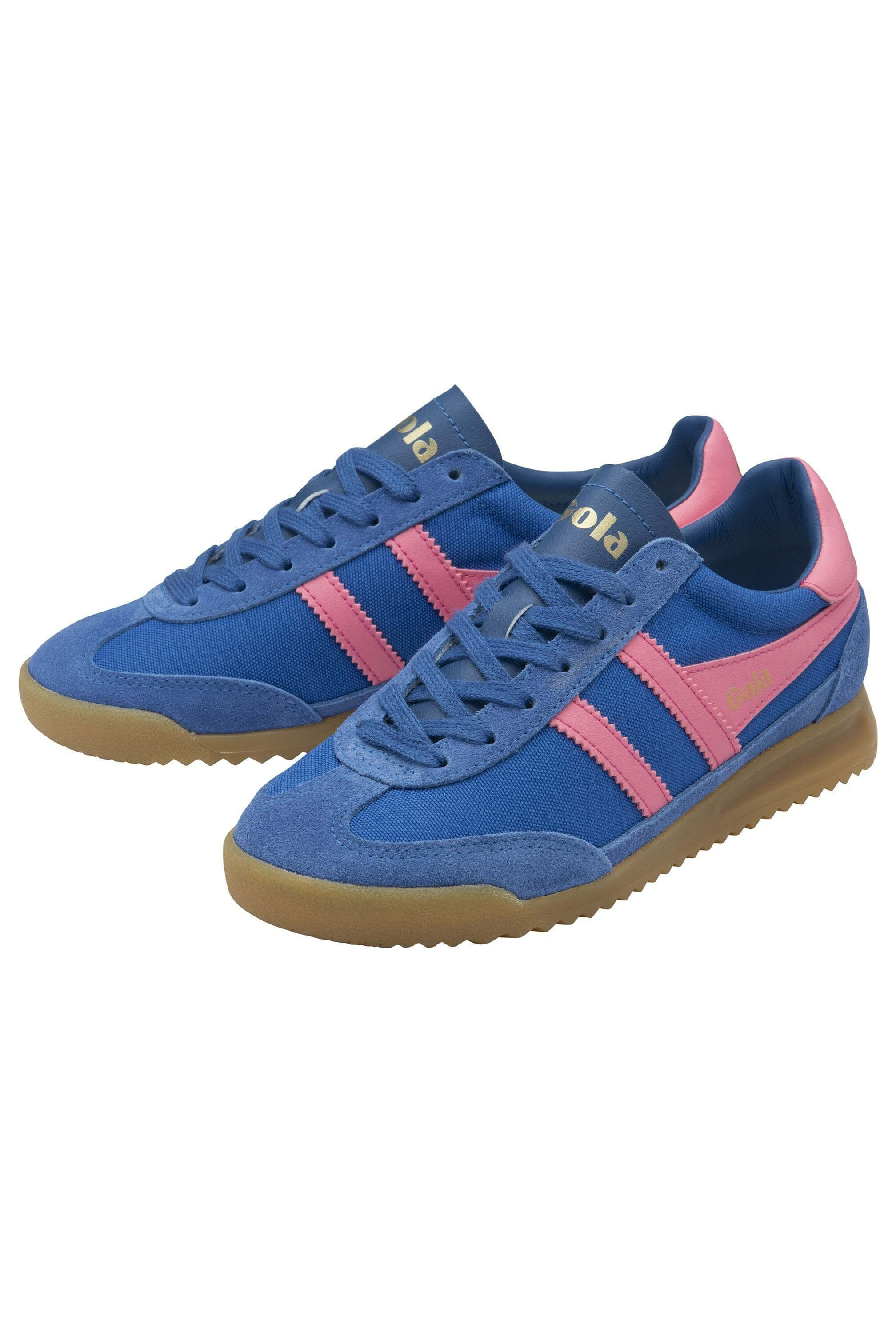 Gola tornado shoe in sapphire and pink fluro