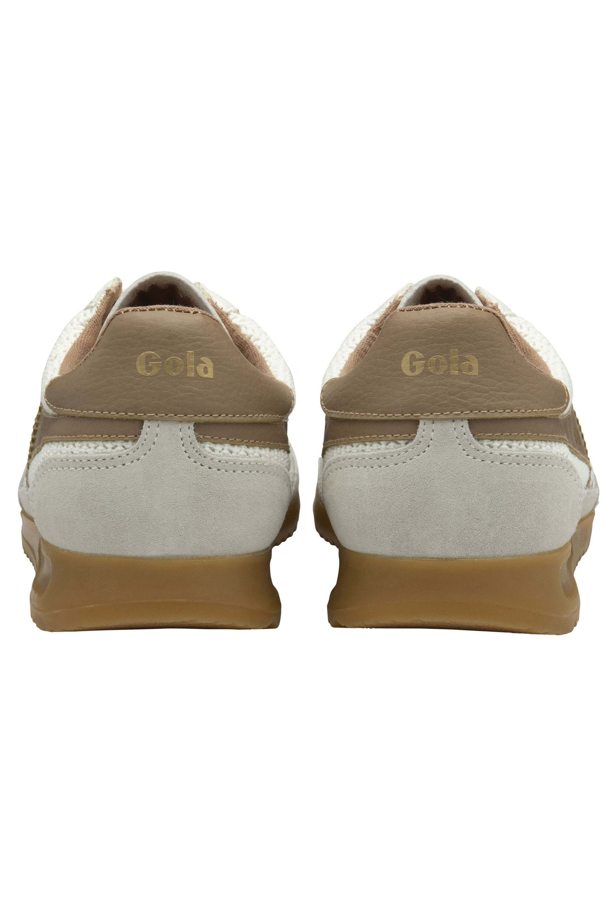 Gola tornado zephyr sneakers in off white and light caramel