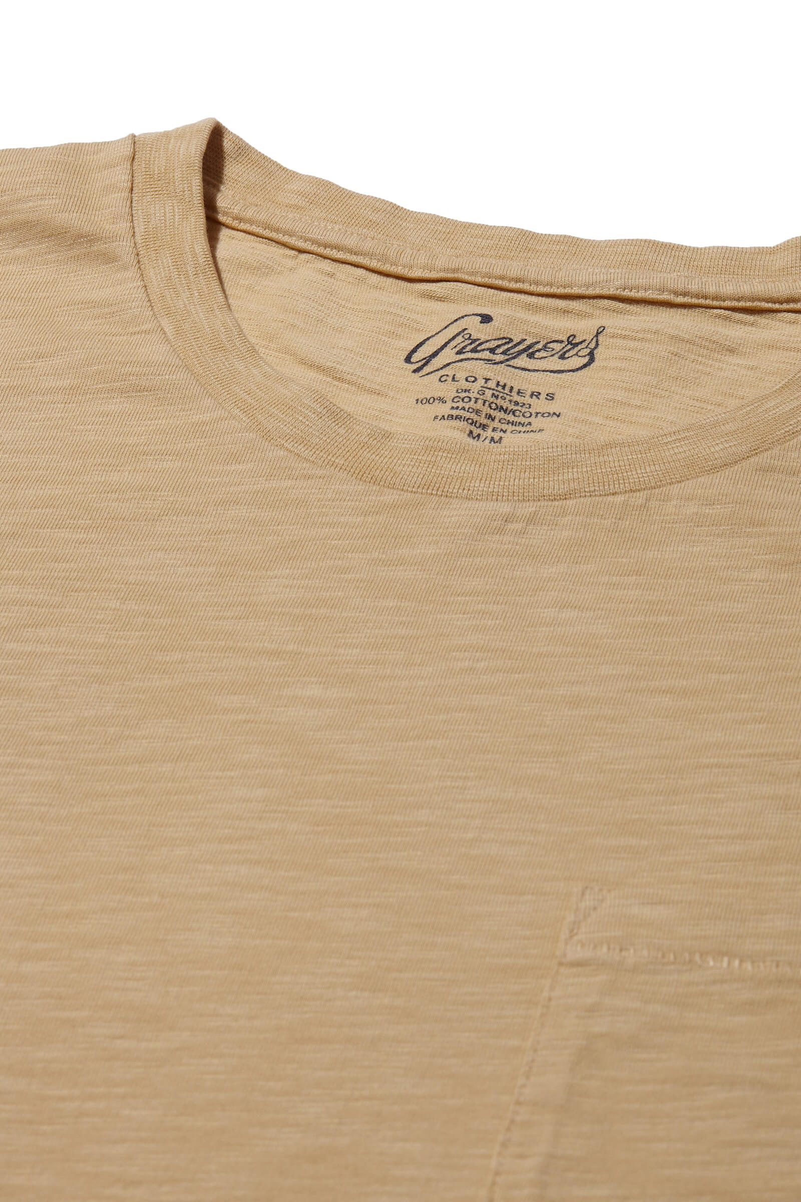 Grayers Sunwashed pocket tee in pineapple slice