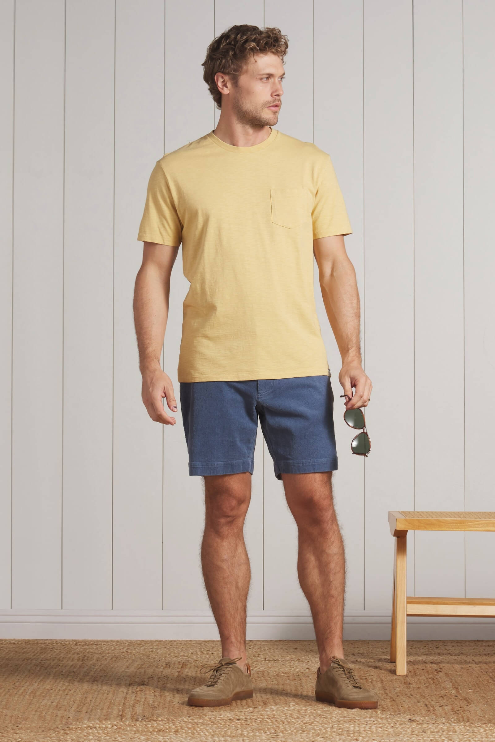 Grayers Sunwashed pocket tee in pineapple slice