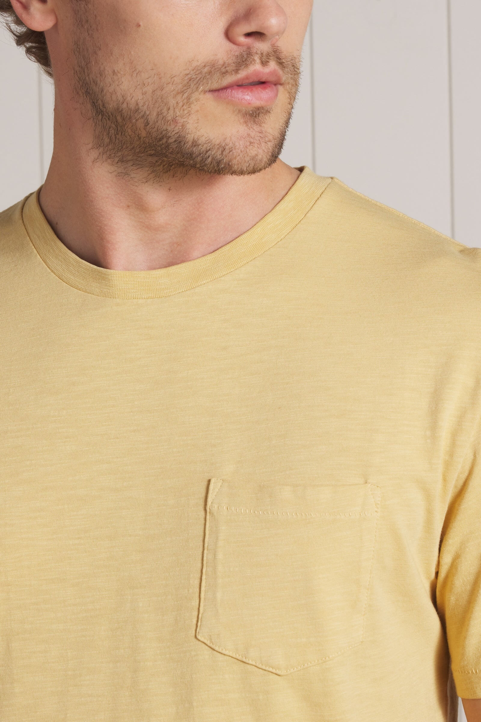 Grayers Sunwashed pocket tee in pineapple slice