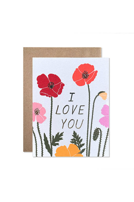 Love You Poppies Card