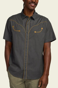 Howler Bros broncbuster snapshirt in antique black