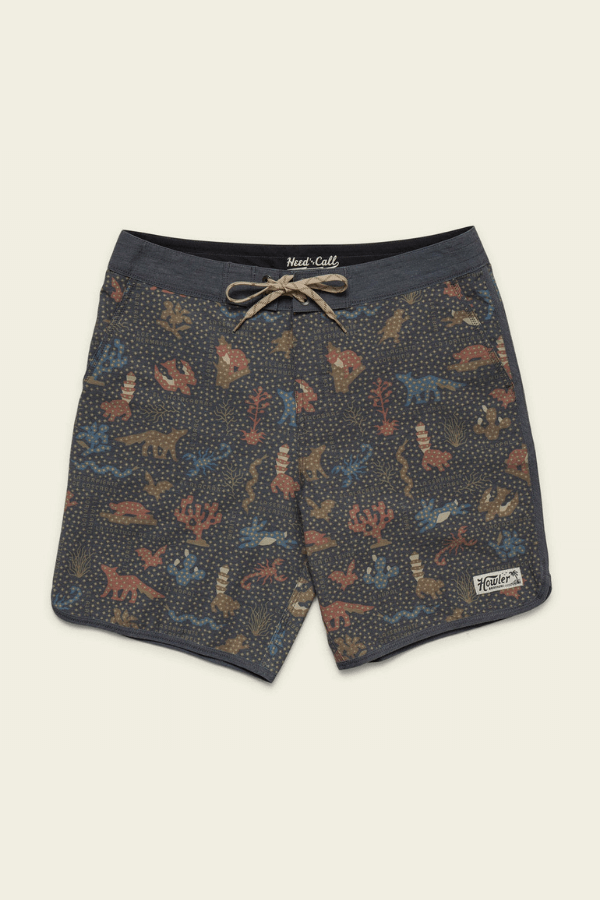 Howler Bros Bruja boardshorts in ecosistema antique black