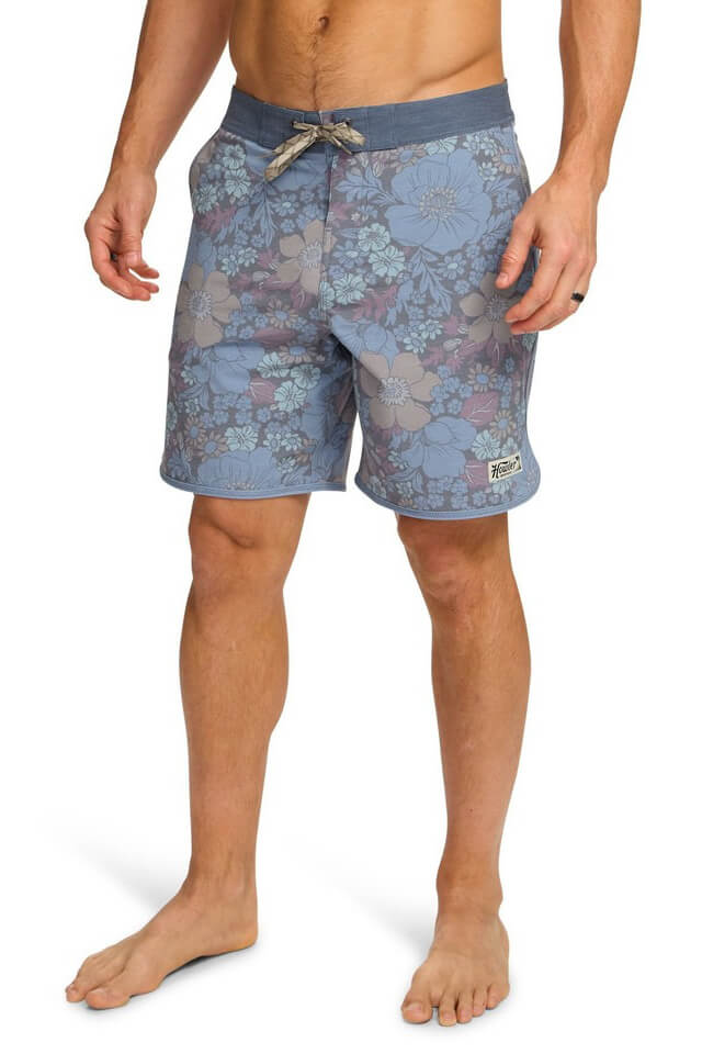 Howler Bros Bruja boardshorts in flower power blues