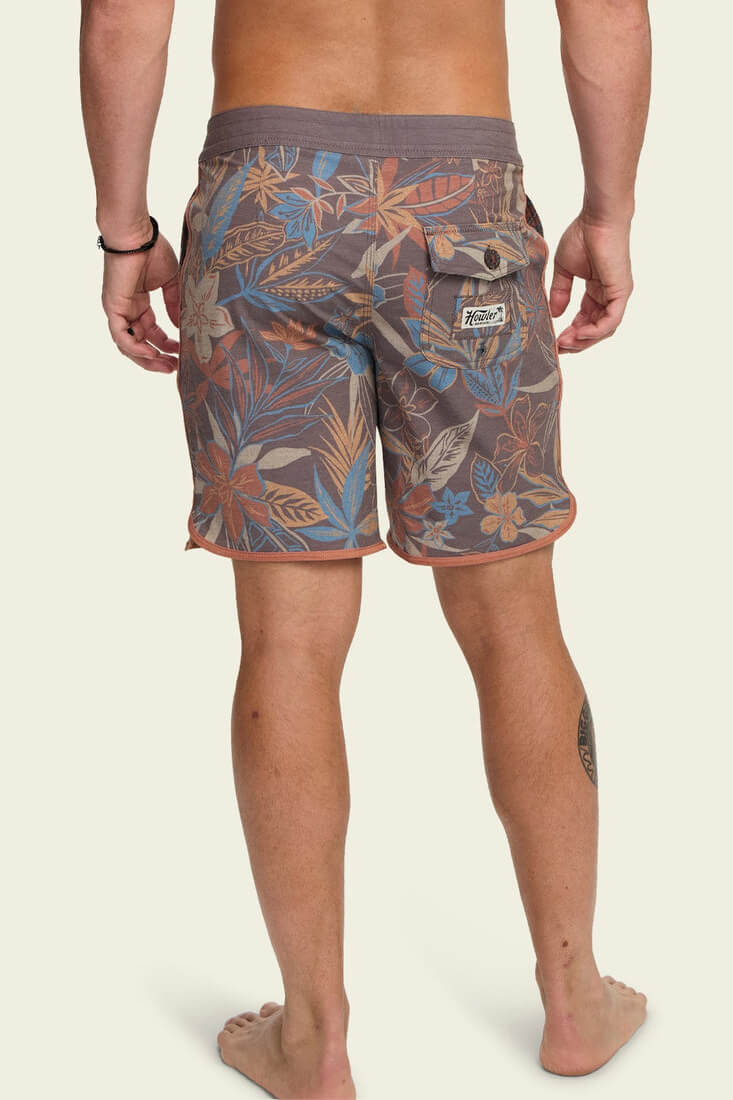 Howler Bros Bruja boardshorts in sky island flora brown