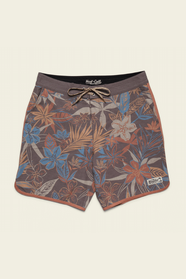 Howler Bros Bruja boardshorts in sky island flora brown