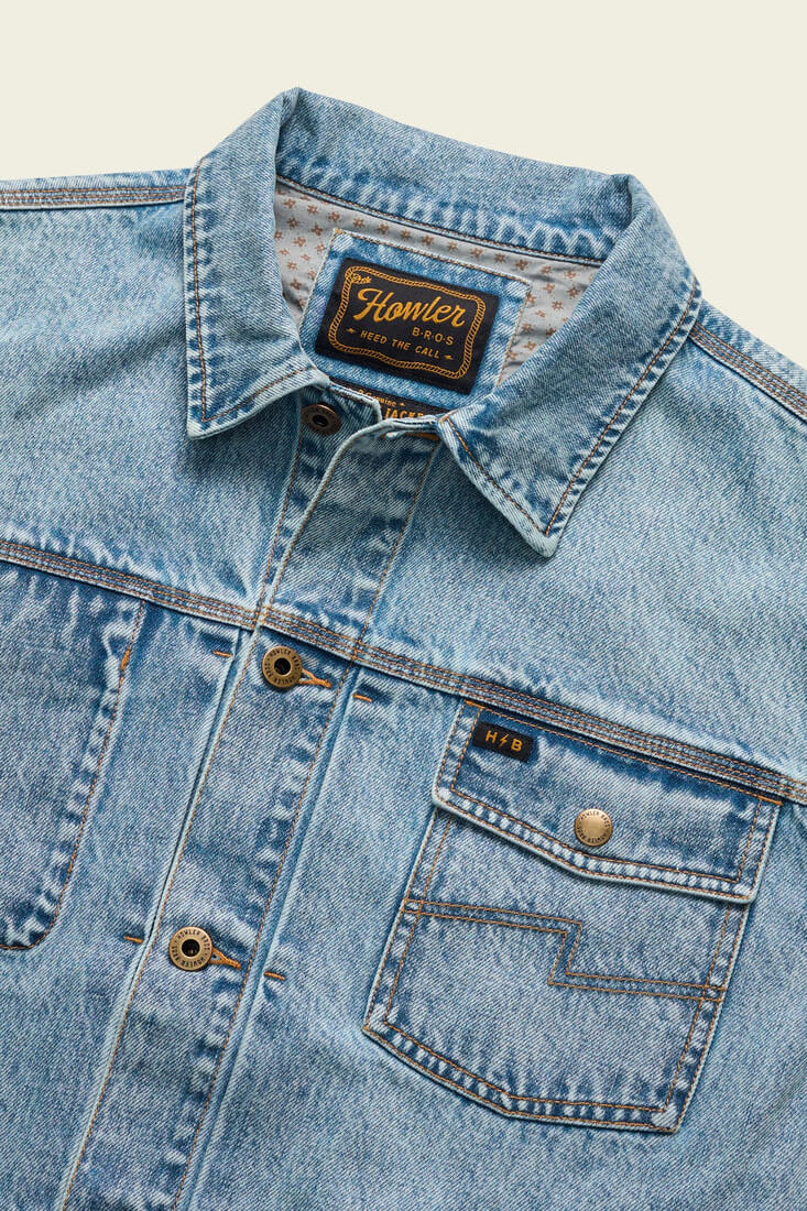 Howler Bros Denim Depot Jacket in lauper light wash