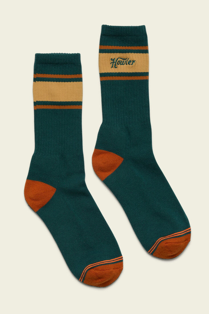 Howler Bros Howler Script Socks in jungle green